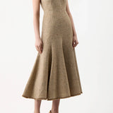 GABRIELA HEARST - Crowther Dress in Oatmeal Multi Cashmere Virgin Wool