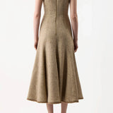 GABRIELA HEARST - Crowther Dress in Oatmeal Multi Cashmere Virgin Wool