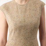 GABRIELA HEARST - Crowther Dress in Oatmeal Multi Cashmere Virgin Wool