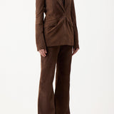 GABRIELA HEARST - Leiva Blazer in Chocolate Suede