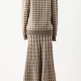 GABRIELA HEARST - Chez Knit Sweater in Ivory Multi Cashmere