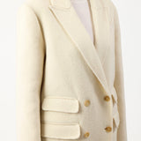 GABRIELA HEARST - Reed Coat in Ivory Double-Face Recycled Cashmere Felt