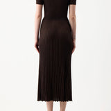 GABRIELA HEARST - Amor Knit Midi Dress in Chocolate Cashmere Silk