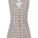 Posse - LORI VEST - CHOCOLATE PLAID