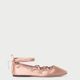 Roeffler Randall - Louisa Blush Lace-Up Ballet Flat