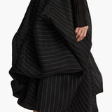 Khaite - Lou Skirt in Black with White Stripe