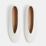 Le Monde Beryl - Luna Slipper / Ivory Leather Ostrich Effect