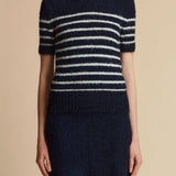 The Luphia Sweater in Navy and Cream Stripe