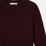 FRAME - Cashmere Clean Crew -- Deep Burgundy