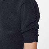 FRAME - Ruched Sleeve Cashmere Sweater -- Navy