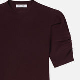 FRAME - Ruched Sleeve Cashmere Sweater -- Wine