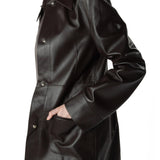 Elleme - Mid Length Leather Coat