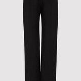 St. Agni - Low Waist Raw Edge Pants - Black