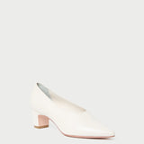 Roeffler Randall - Maeve Ecru Leather Low Pump