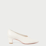 Roeffler Randall - Maeve Ecru Leather Low Pump