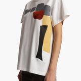 Khaite - Maeve T-shirt in White Multi