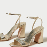 Roeffler Randall - Malia Champagne Curved-Heel Sandal