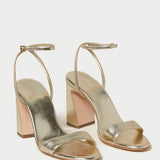 Roeffler Randall - Malia Champagne Curved-Heel Sandal