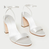 Roeffler Randall - Malia Cream Curved-Heel Sandal