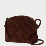 Roeffler Randall - Mallory Espresso Woven Suede Crossbody