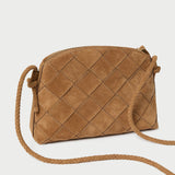 Roeffler Randall - Mallory Toffee Woven Suede Crossbody