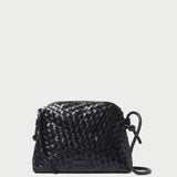 Roeffler Randall - Mallory Black Woven Leather Crossbody