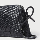 Roeffler Randall - Mallory Black Woven Leather Crossbody