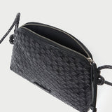 Roeffler Randall - Mallory Black Woven Leather Crossbody