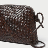 Roeffler Randall - Mallory Chocolate Woven Crossbody