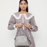 Loeffler Randall - Mallory Chocolate/White Woven Crossbody