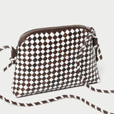 Loeffler Randall - Mallory Chocolate/White Woven Crossbody