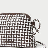 Loeffler Randall - Mallory Chocolate/White Woven Crossbody