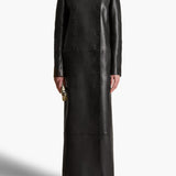 Khaite - Mallory Coat in Black Leather