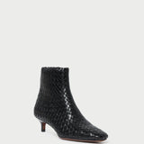 Roeffler Randall - Marcella Black Woven Ankle Boot