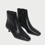 Roeffler Randall - Marcella Black Woven Ankle Boot