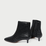 Roeffler Randall - Marcella Black Woven Ankle Boot