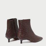 Roeffler Randall - Marcella Espresso Woven Ankle Boot