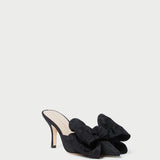 Roeffler Randall - Margot Black Moiré Bow Mule