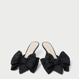 Roeffler Randall - Margot Black Moiré Bow Mule