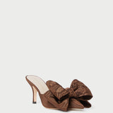 Roeffler Randall - Margot Chocolate Moiré Bow Mule