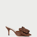 Roeffler Randall - Margot Chocolate Moiré Bow Mule