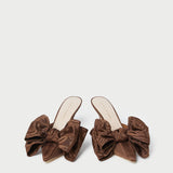 Roeffler Randall - Margot Chocolate Moiré Bow Mule