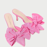 Roeffler Randall - Margot Rose Moiré Bow Mule