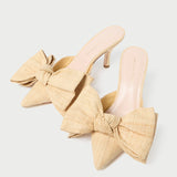 Roeffler Randall - Margot Natural Raffia Bow Mule