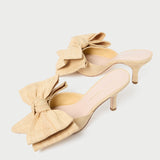 Roeffler Randall - Margot Natural Raffia Bow Mule