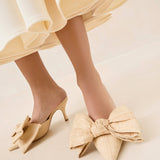 Roeffler Randall - Margot Natural Raffia Bow Mule