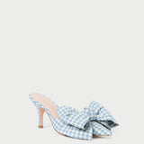 Roeffler Randall - Margot Blue Gingham Bow Mule