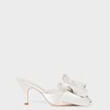 Roeffler Randall - Margot Cream Satin Bow Mule