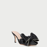 Roeffler Randall - Margot Black/Crystal Bow Mule