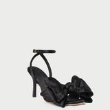 Roeffler Randall - Marlena Black Satin Bow Sandal